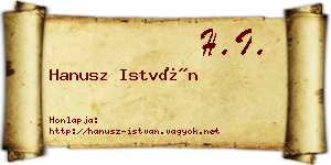 Hanusz István névjegykártya