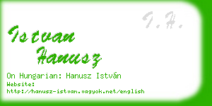 istvan hanusz business card