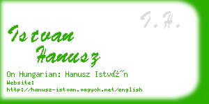 istvan hanusz business card